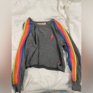 Aviator Nation cropped crew neck